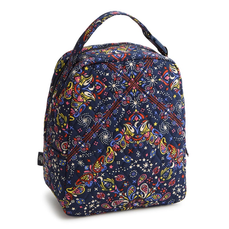 Vera Bradley Premium Cotton Large Lunch Bag  Starry Paisley  One Size - Image 2
