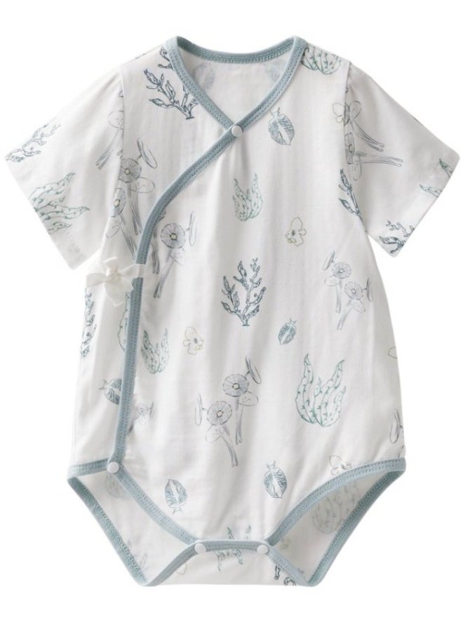 SEEDNUR - Infant Baby Unisex Jumpsuits with Button Short Sleeve 70%Viscose（From Bamboo）30%Cotton Forest Style Size 0-3 and 3-6 Month Old Babies - Image 1