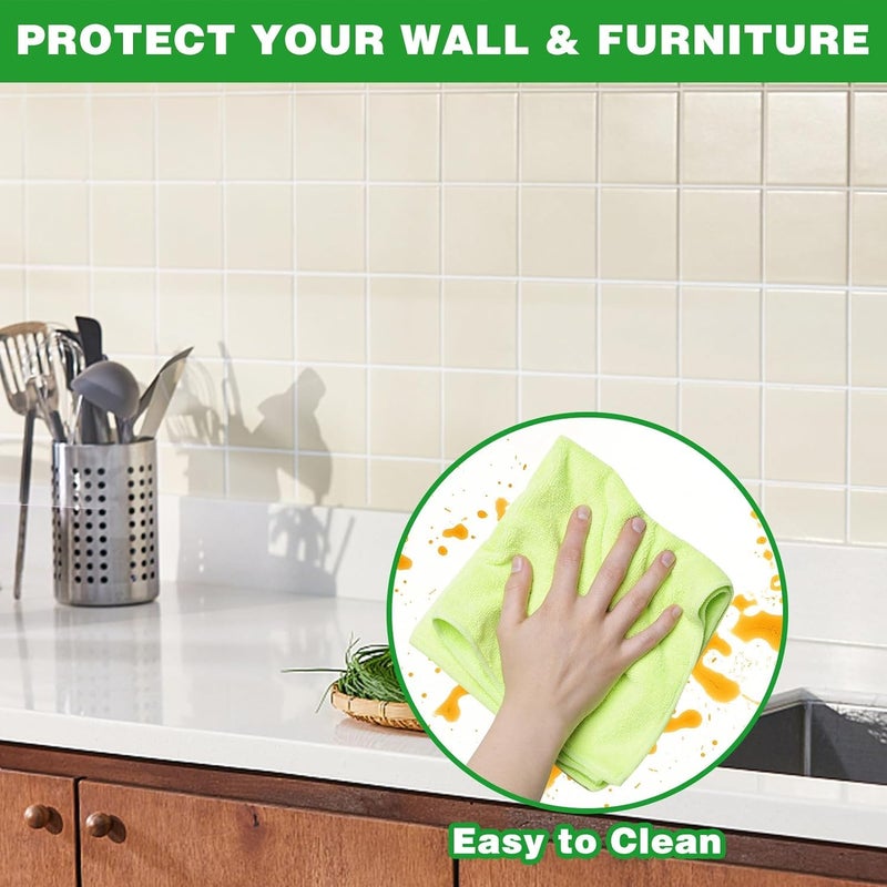ERATO ERATO Clear Wall Protactive Film Removable Contact Paper Transparent Static Cling Plastic Wall Protector from Trash Can Chair Back Furniture Door 12X662pcs Protective Film - Image 2
