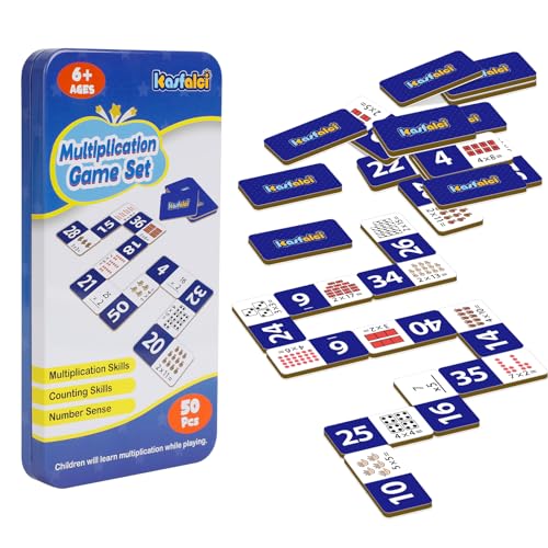 Kasfalci Multiplication Dominoes SetMath Manipulatives Games for KidsCounting ToyLearning GamesPreschool Learning ActivitiesHomeschool SuppliesKindergarten Classroom Must Haves1st 2nd 3rd Grade - Image 1
