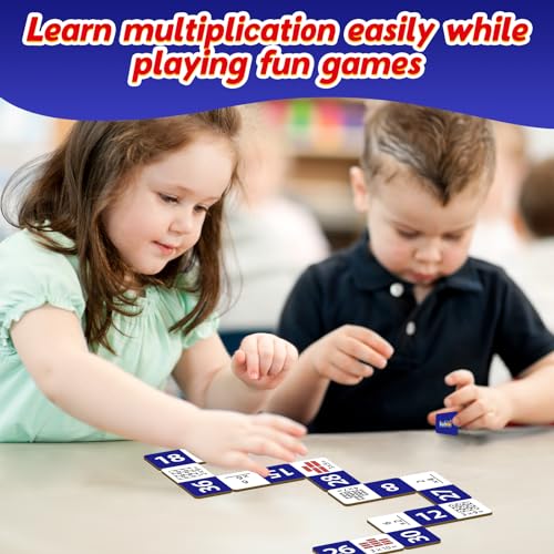 Kasfalci Multiplication Dominoes SetMath Manipulatives Games for KidsCounting ToyLearning GamesPreschool Learning ActivitiesHomeschool SuppliesKindergarten Classroom Must Haves1st 2nd 3rd Grade - Image 5