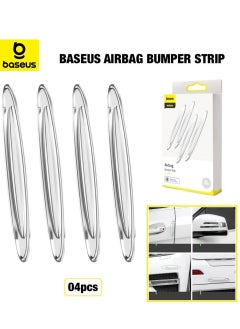 Baseus Bumper Strips with 3M Adhesive, 4PCS Anti-Collision Bumper Protector Strips, Silicone Door Stopper, Transparent Protector for Car Doors, Door Guard, Corner Bumper, Side Mirrors, Universal Fit, Durable Shockproof Design, Scratch Dent Protection, Weather-Resistant, Easy Installation for All Car Models and SUVs  - Image 1