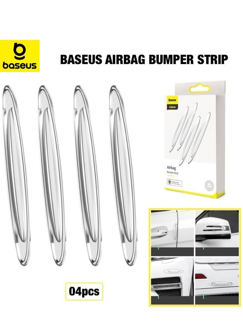 Baseus Bumper Strips with 3M Adhesive, 4PCS Anti-Collision Bumper Protector Strips, Silicone Door Stopper, Transparent Protector for Car Doors, Door Guard, Corner Bumper, Side Mirrors, Universal Fit, Durable Shockproof Design, Scratch Dent Protection, Weather-Resistant, Easy Installation for All Car Models and SUVs  - Image 1