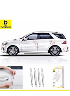 Baseus Bumper Strips with 3M Adhesive, 4PCS Anti-Collision Bumper Protector Strips, Silicone Door Stopper, Transparent Protector for Car Doors, Door Guard, Corner Bumper, Side Mirrors, Universal Fit, Durable Shockproof Design, Scratch Dent Protection, Weather-Resistant, Easy Installation for All Car Models and SUVs  - Image 2