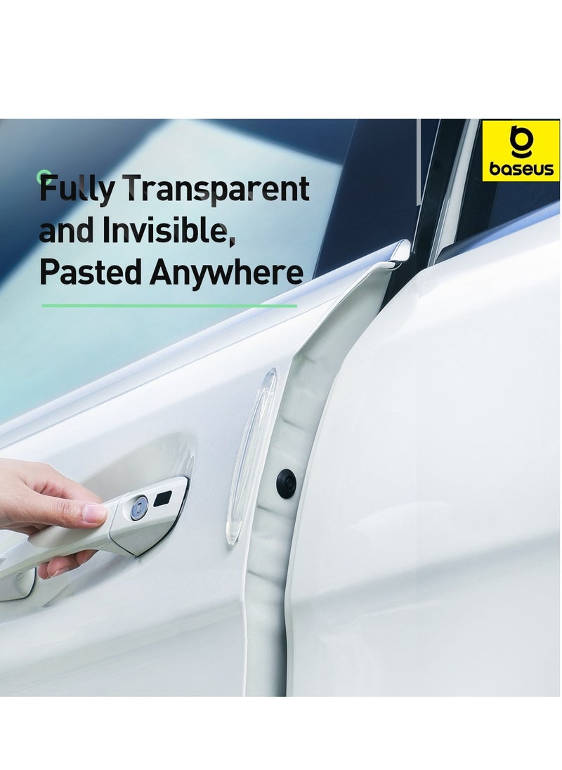 Baseus Bumper Strips with 3M Adhesive, 4PCS Anti-Collision Bumper Protector Strips, Silicone Door Stopper, Transparent Protector for Car Doors, Door Guard, Corner Bumper, Side Mirrors, Universal Fit, Durable Shockproof Design, Scratch Dent Protection, Weather-Resistant, Easy Installation for All Car Models and SUVs  - Image 3