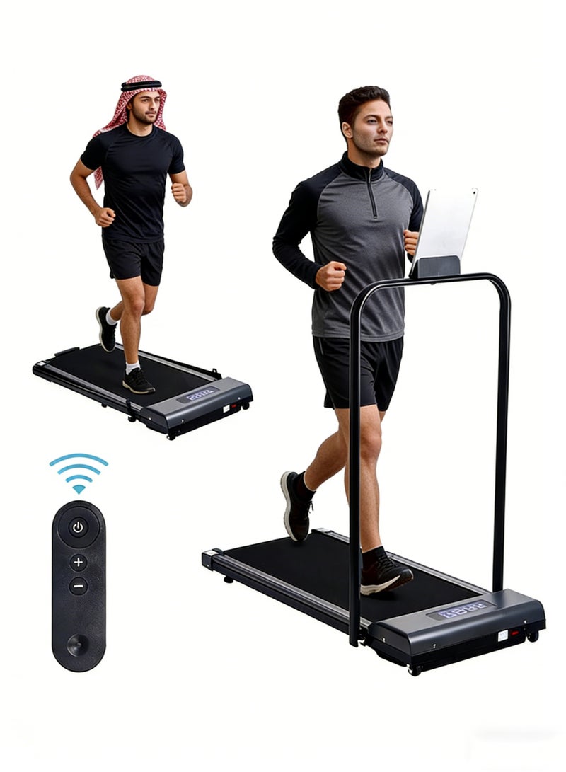 الحلم جهاز مشي قابل للطي 2 في 1 أسفل المكتب، محرك هادئ 3.5 حصان، ميل قابل للتعديل، سرعة 0.6–7.6 ميل/ساعة، للاستخدام المنزلي والمكتبي، حمولة 110 كجم - Image 1