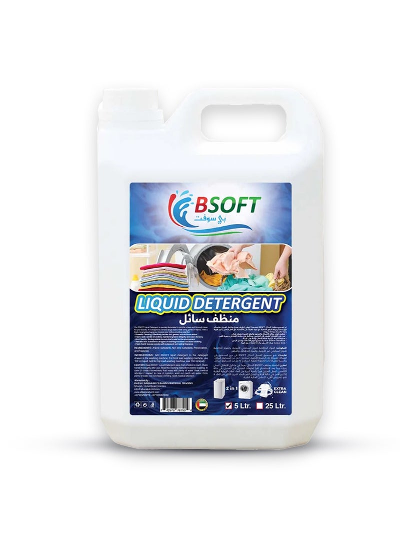 BSOFT Laundry Detergent Liquid 5-Litre Blissful Scent - Image 1