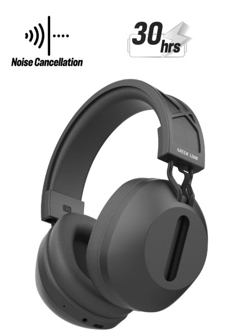 Solar Echo ANC Infinite Playtime Headphones | Solar Powered|Bluetooth Version V5.3 | 22db Active Noise Cancelling| 2.5 Hours Charging Time- Black