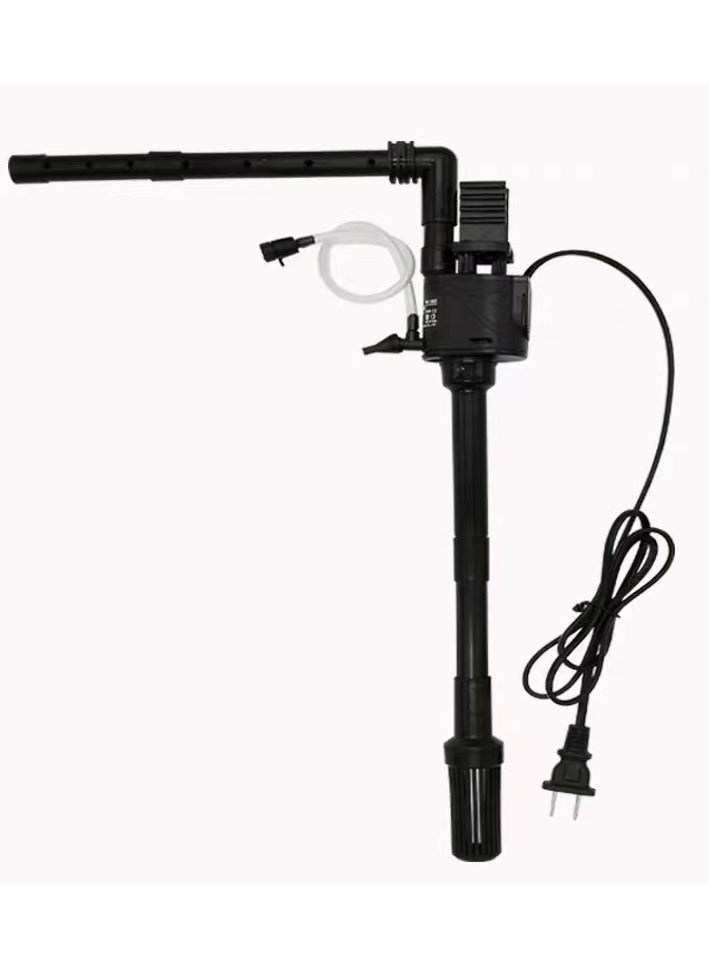 REPTIZOO Fish Tank Black Self Cleaning Submersible Pump 3 in 1 Filter Pump with Filteration, Oxygenation, Water Circulation Triple Function and Filter Sponge for PB-260(24*17*27CM) Series Fish Tank (PB260)  - Image 1