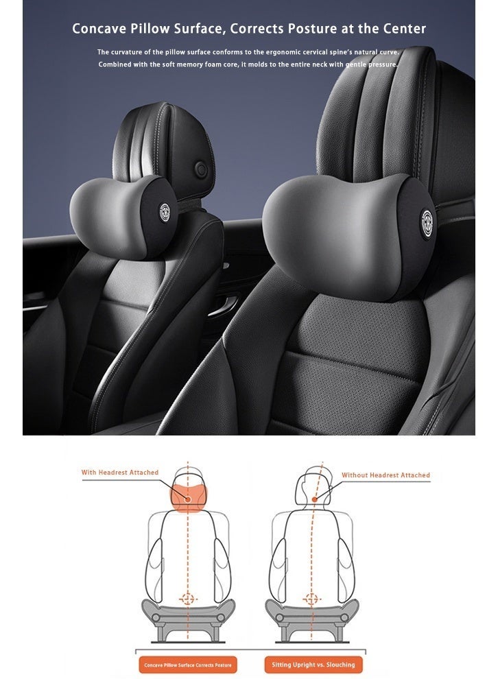 Car Seat Head Rest Neck Pillow Black - Image 3