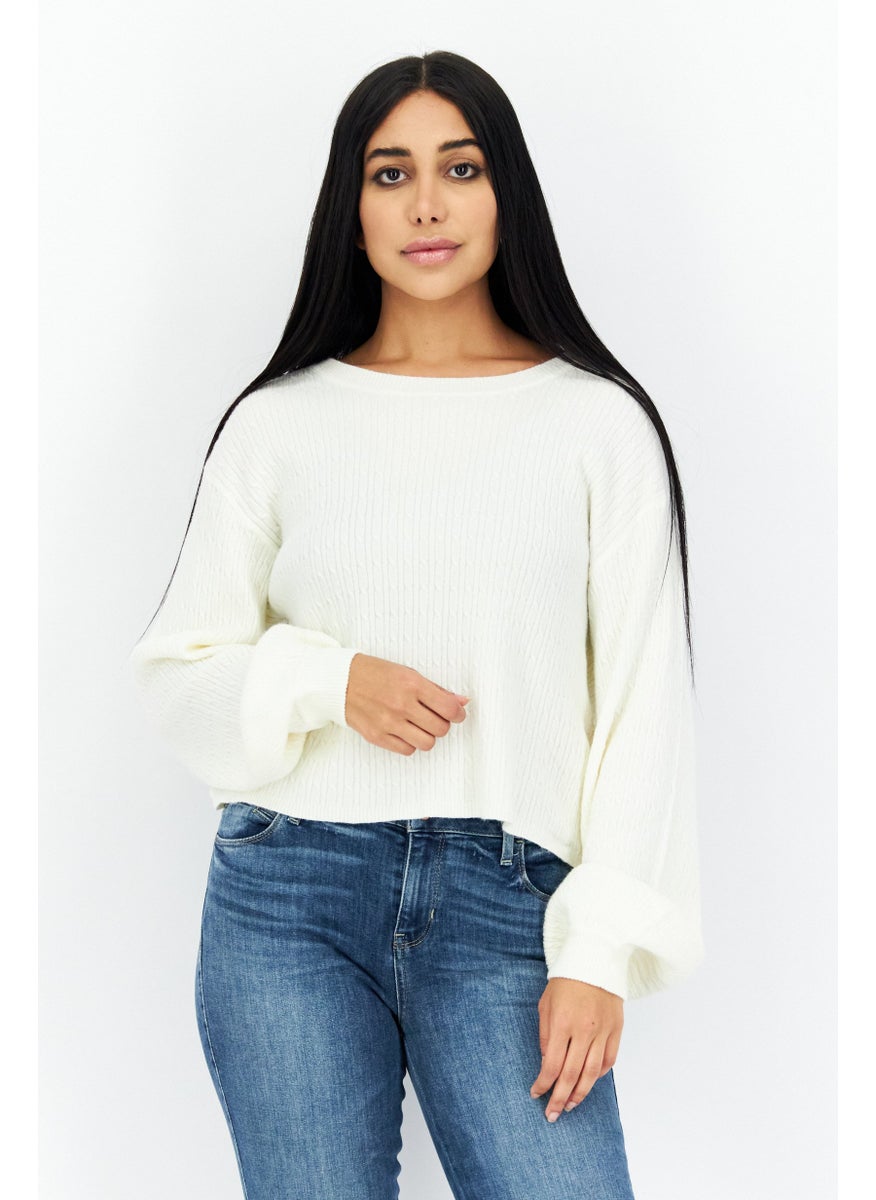 Women Long Sleeve Textured Sweater, Beige - pzsku/Z806A915BF6E7835AC1C6Z/45/_/1724351345/738331af-72ea-4652-90c3-d47bc88f1395