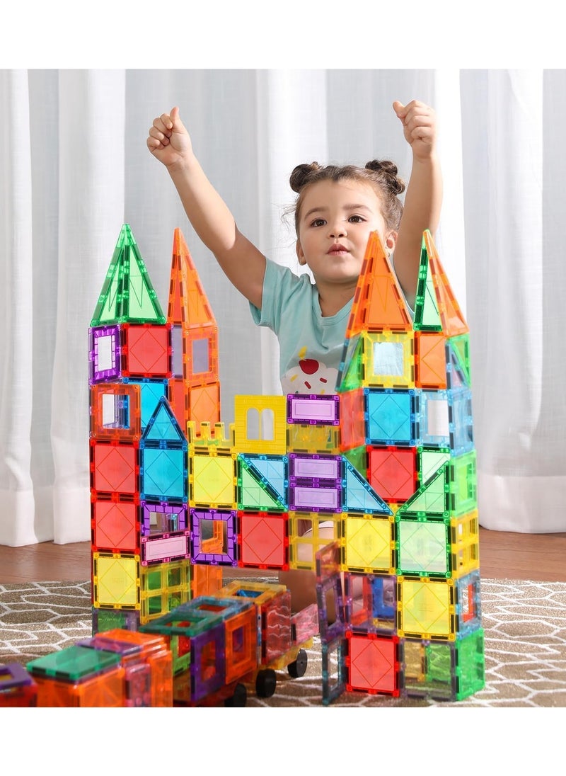 Generic - Magnetic Tiles for kids, 104 pcs 3D Building Blocks Constructional Set - Unleash Limitless Creativity and STEM Learning - Image 1