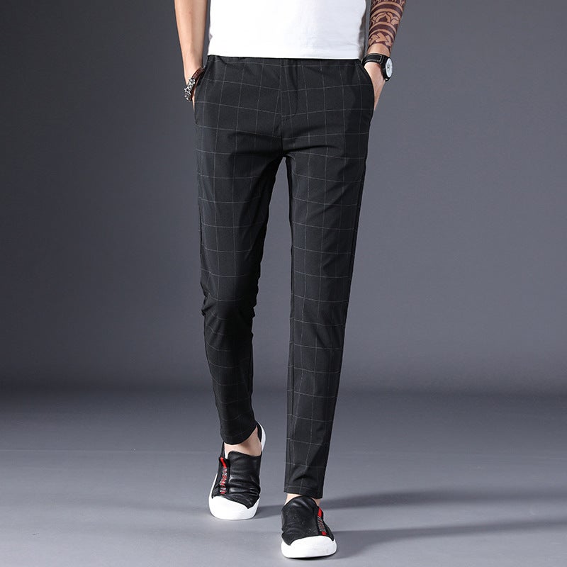 2020 British Style Pendant Casual Ankle-Length Pants Korean Style Foot Suit Pants - Image 3