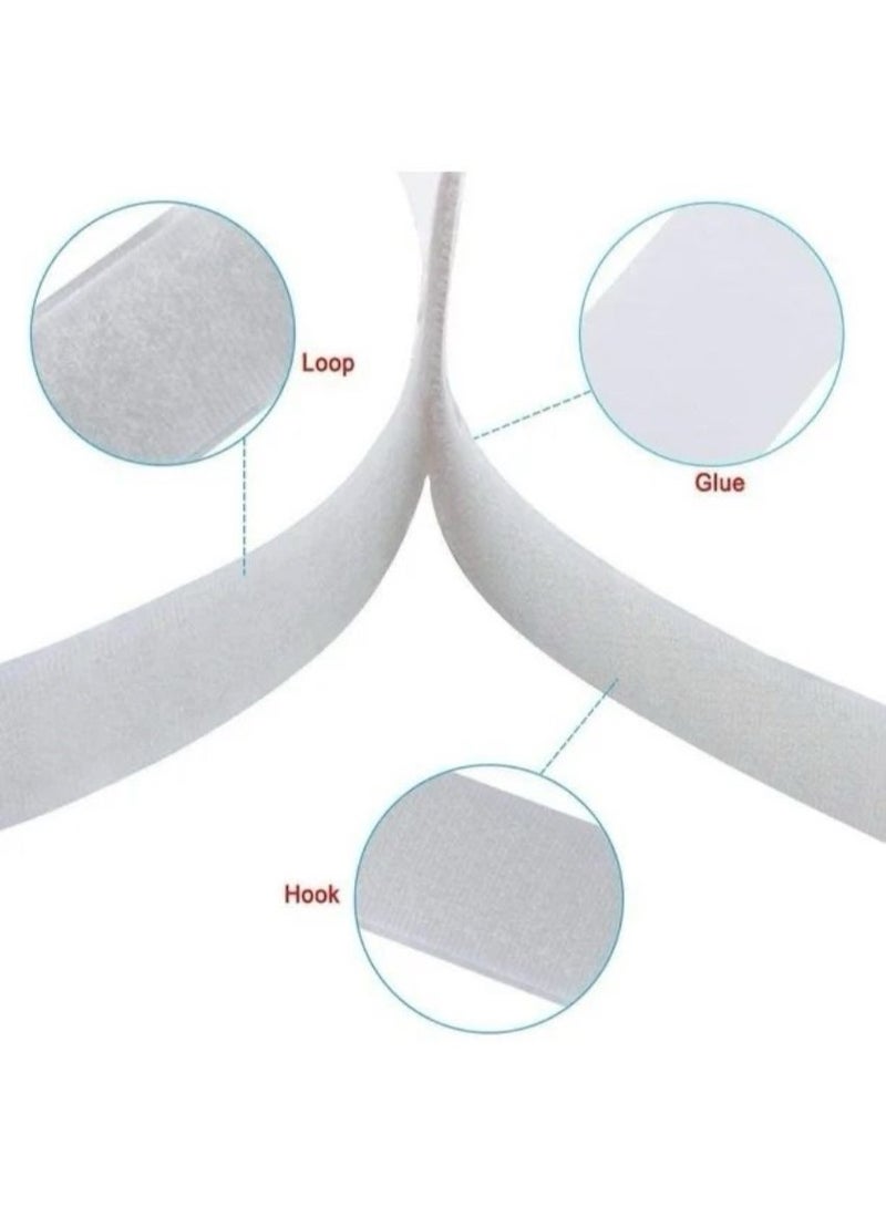White Hook And Loop Tape, Size 2 Metres - Image 2