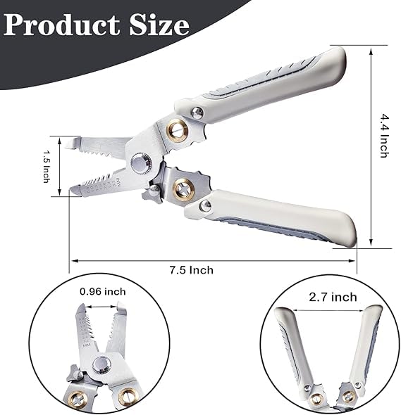 Deoxys Multifunctional Wire Stripper Crimper Cable Cutter Pliers Professional Electrical Wire Stripping Pliers Adjustable Automatic Stripping Crimping Pliers Terminal Hand Wiring Tool - Image 2