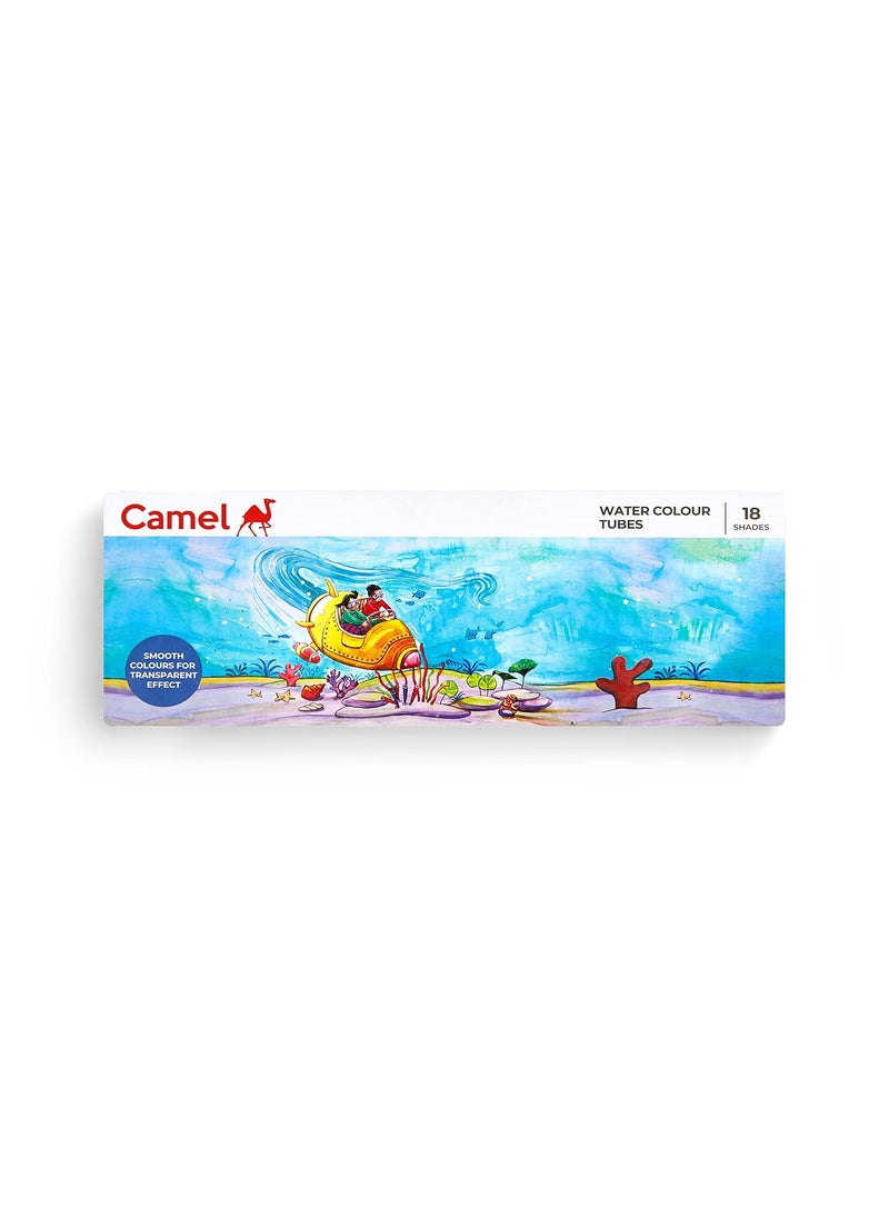camel Camel Student Water Color Tube-5Ml Tubes,18 Shades,Multicolour  - Image 1