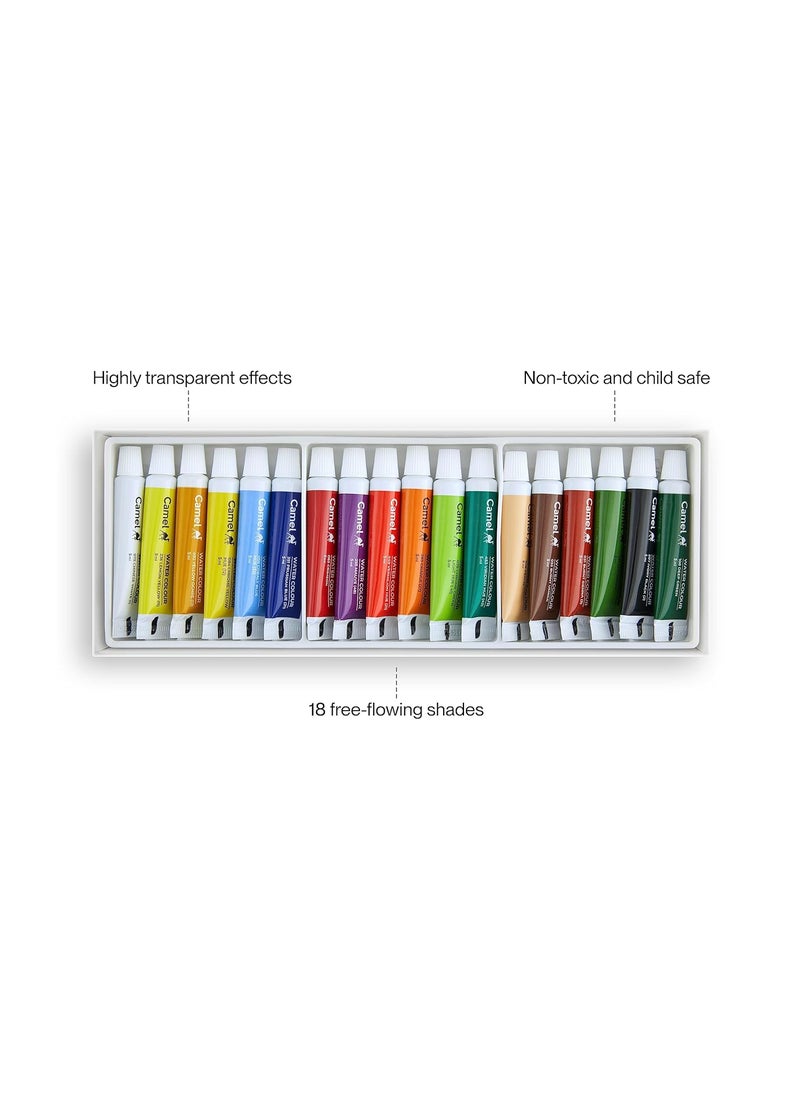 camel Camel Student Water Color Tube-5Ml Tubes,18 Shades,Multicolour  - Image 5