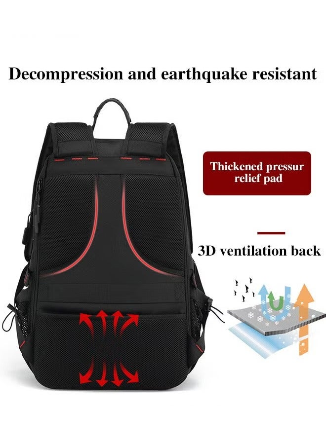 Canway Men Outdoor Sports Mountaineering Bag, External Charging Port, Independent Shoe Compartment, Large Capacity Scientific Compartmentalized Backpack, Short Distance Luggage Bag - Image 2