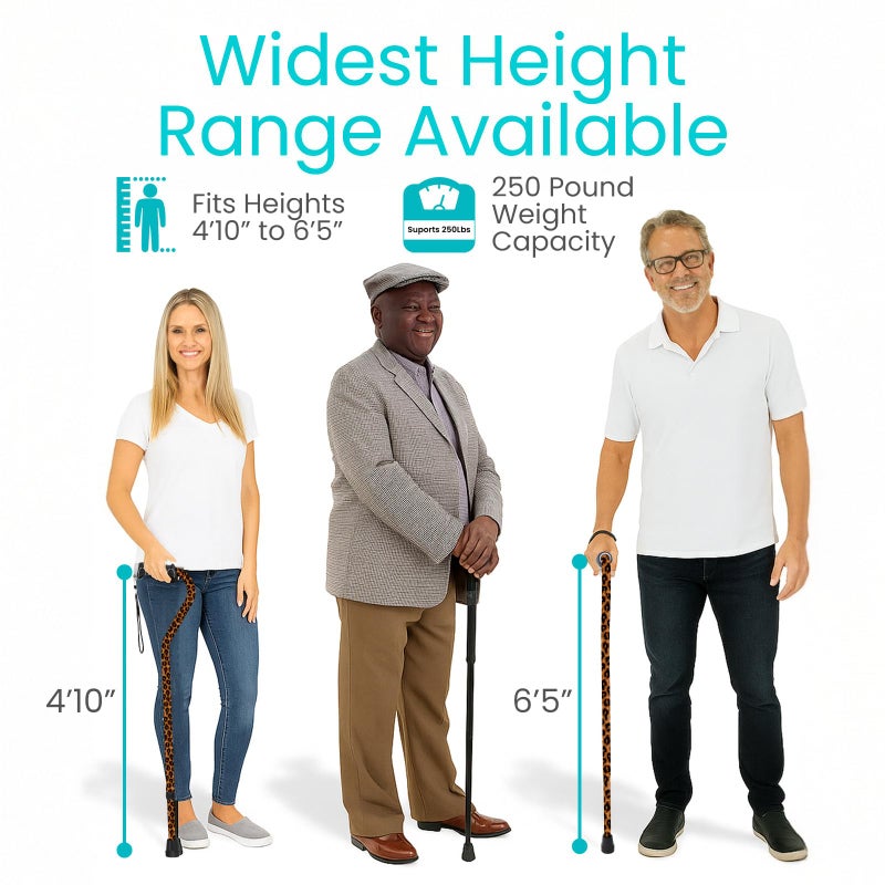 Vive Walking Cane for Women, Men, Elderly - Patented Offset Grip - Lightweight Adjustable Walking Aid with a Non-Slip Tip - Sturdy Balancing Mobility Aid for Seniors - Image 5