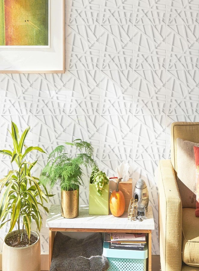 LEVOWAY 33 Pack 3D Wall Panels for Interior Wall Decor, 12''x12'' White Accent Textured Wall Panels, Wall Covering Panles for Living Room, Gaming Room, TV Background, Cover 32 Sq.Ft - Image 4