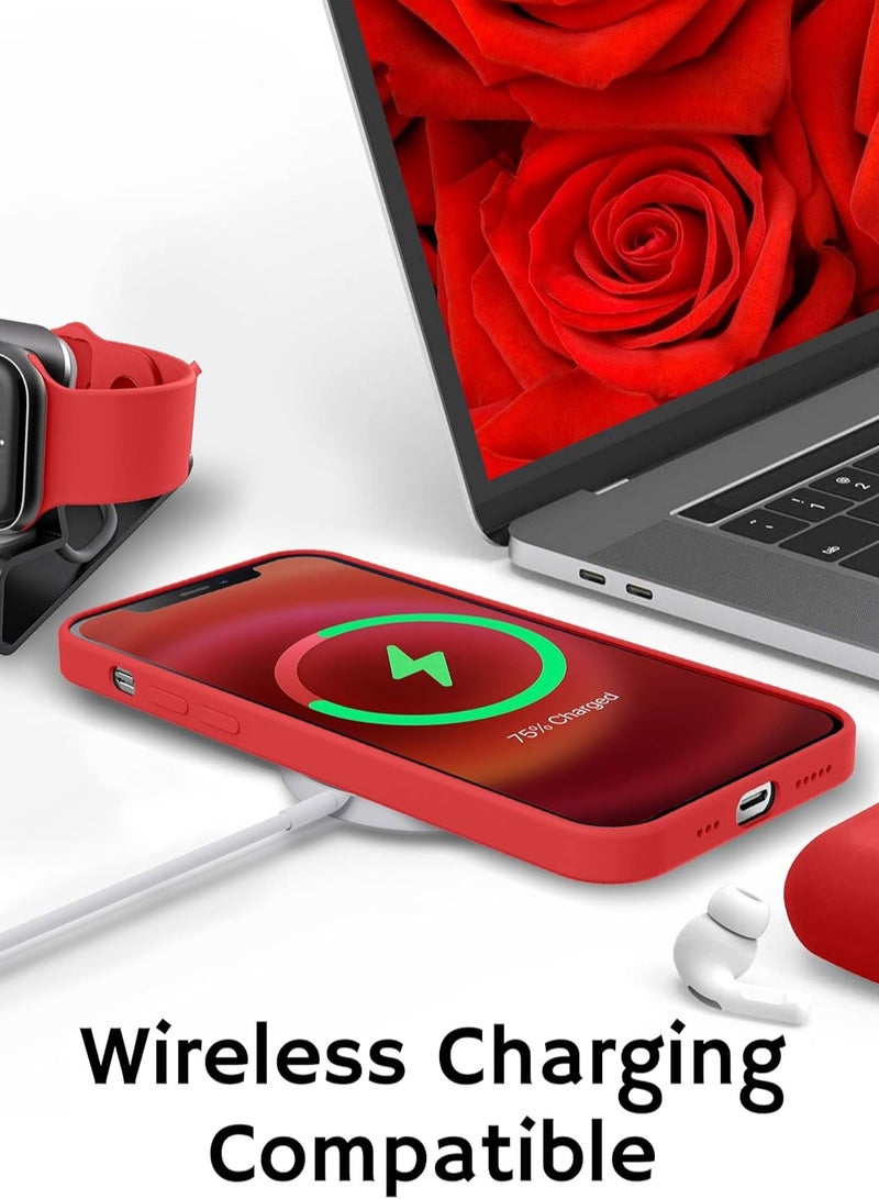 MIGOFAST Liquid Silicone Gel Cover with Full Body Protection Anti-Scratch Shockproof Case Compatible with iPhone 12 Pro - Image 4