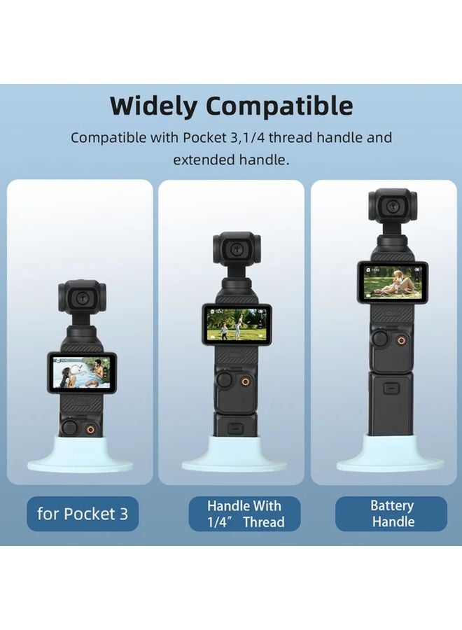 قاعدة حامل السيليكون الأزرق الثابتة لجهاز Osmo Pocket 3 جيمبال اليدوي - Image 3