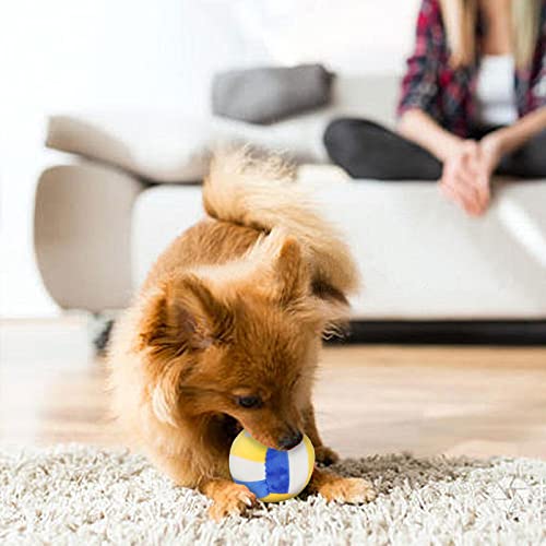 TONYFY Dog Toys Balls - Chewable Plush Volleyball for Dogs, Soft Pet Squeaky Ball Stuffed with Fluffy, Durable Indoor & Outdoor Dog Puzzle Toy, Birthday for Puppy Small Medium Breeds - Image 5