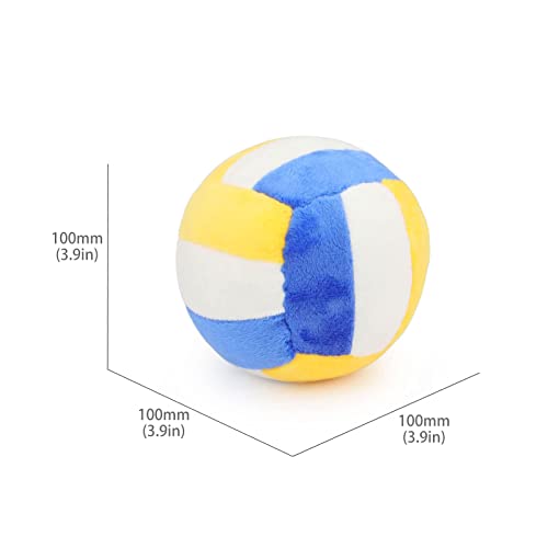TONYFY Dog Toys Balls - Chewable Plush Volleyball for Dogs, Soft Pet Squeaky Ball Stuffed with Fluffy, Durable Indoor & Outdoor Dog Puzzle Toy, Birthday for Puppy Small Medium Breeds - Image 2