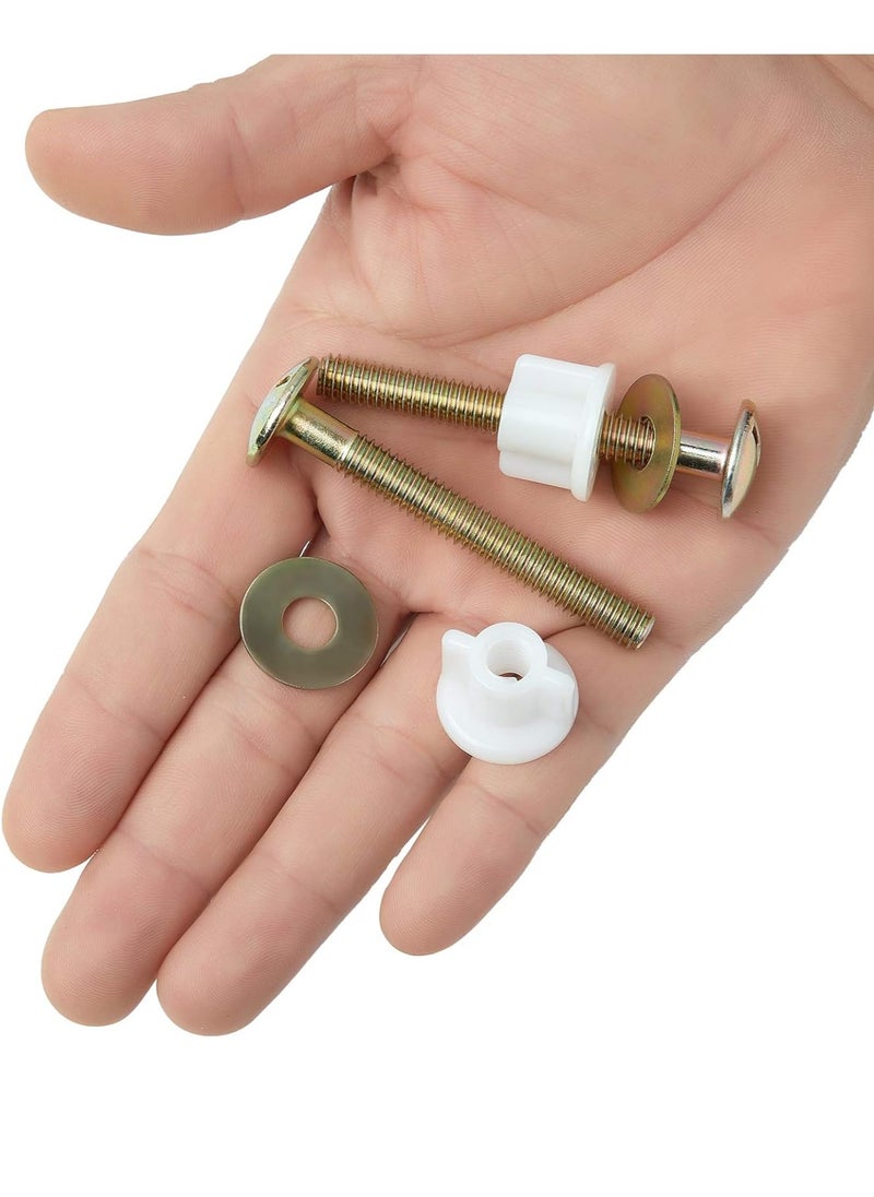 Bukela - 2Packs Toilet Seat Screws, Steel Toilet Seat Hinge Bolts and Nuts, Heavy Duty Toilet Seat Fastener with Plastic Nuts and Metal Washers, Toilet Hardware Replacement for Top Mount Toilet Seat Hinges - Image 1