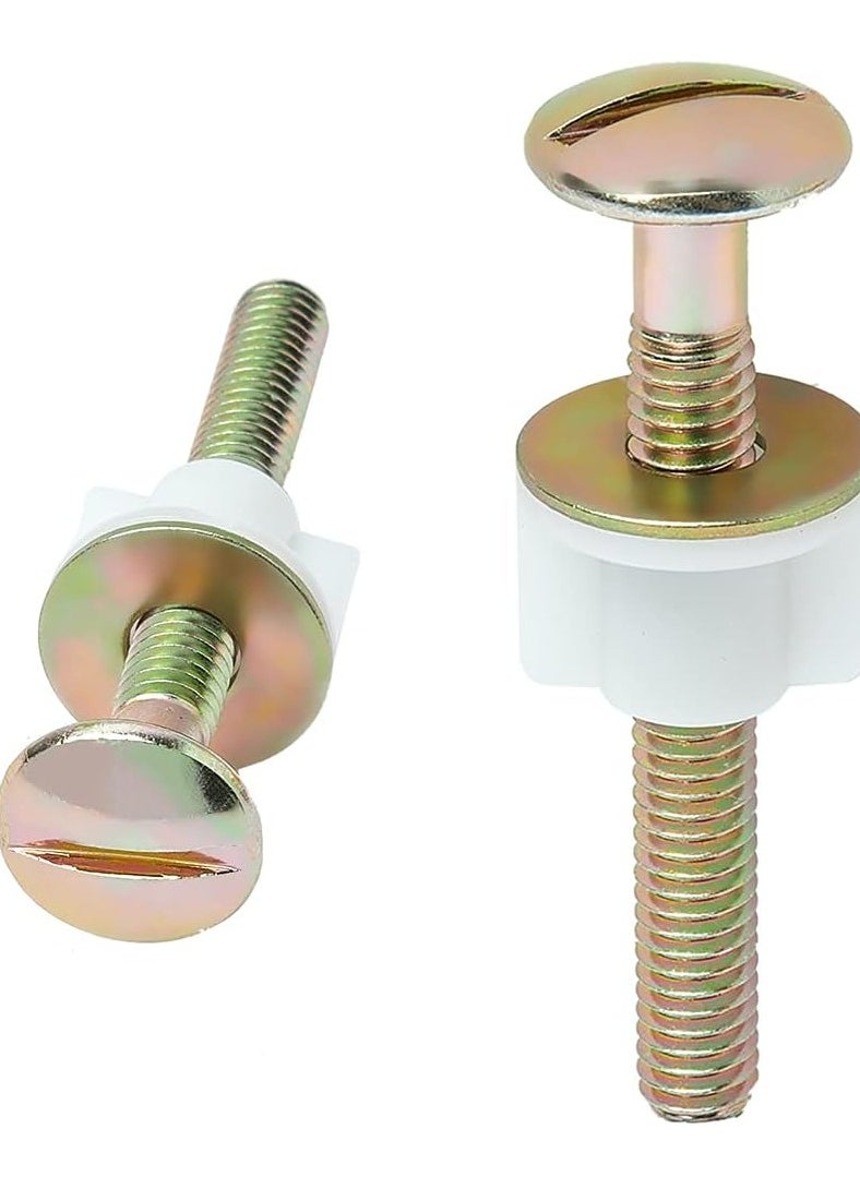 Bukela - 2Packs Toilet Seat Screws, Steel Toilet Seat Hinge Bolts and Nuts, Heavy Duty Toilet Seat Fastener with Plastic Nuts and Metal Washers, Toilet Hardware Replacement for Top Mount Toilet Seat Hinges - Image 1