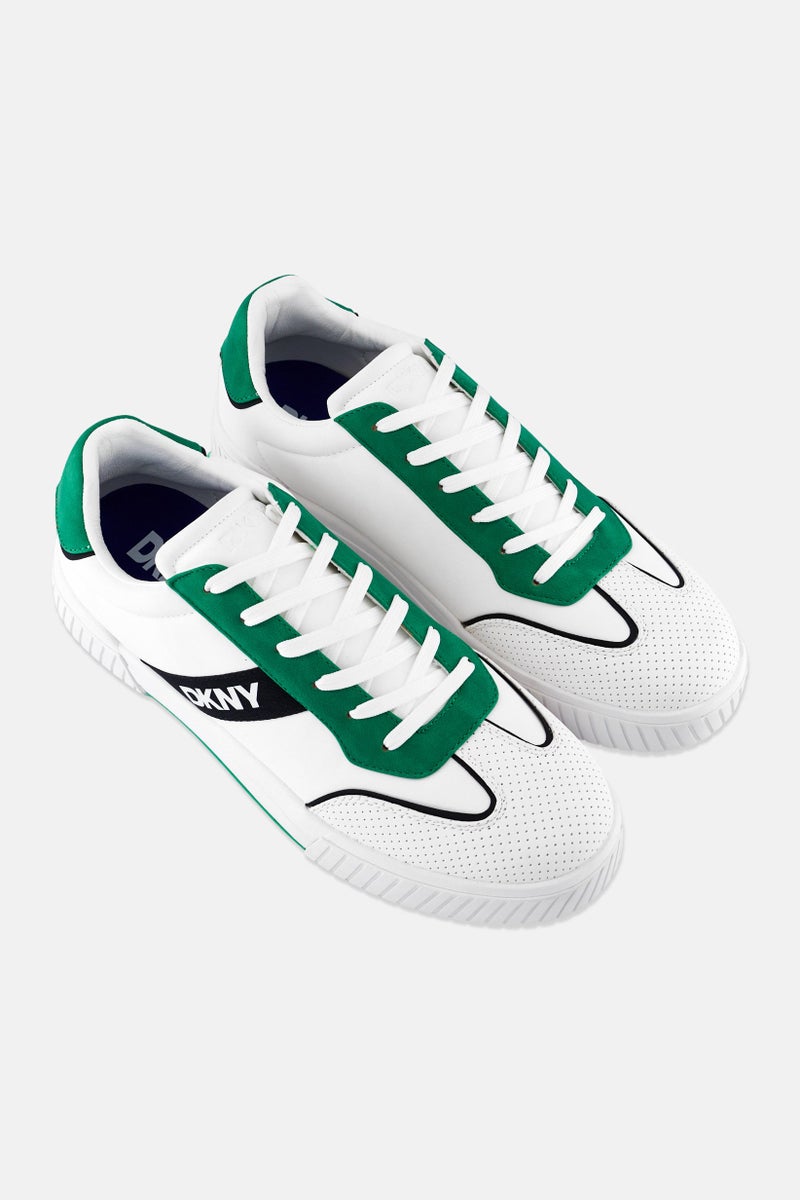 DKNY أحذية كاجوال رجالية متوسطة برباط، بيضاء - Image 2