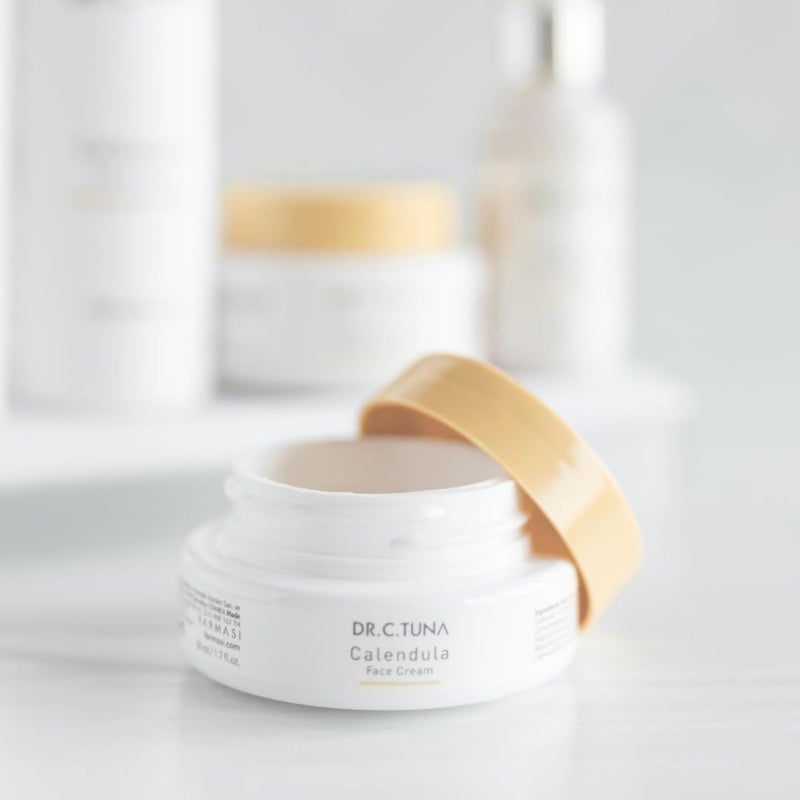 FARMASi DR. C. TUNA Calendula Oil Face Cream, Deep Hydration & Soothing Moisturizer for Sensitive Skin, 1.7 fl.oz / 50 ml - Image 3