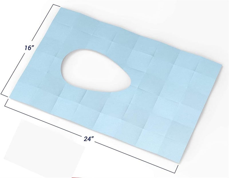 Nan (20 Pack) Disposable Toilet Seat Covers - 100% Waterproof for Adults and Kids - Travel Accessories for Public Restrooms, Airplane, Camping (40*60cm), Blue - Image 2