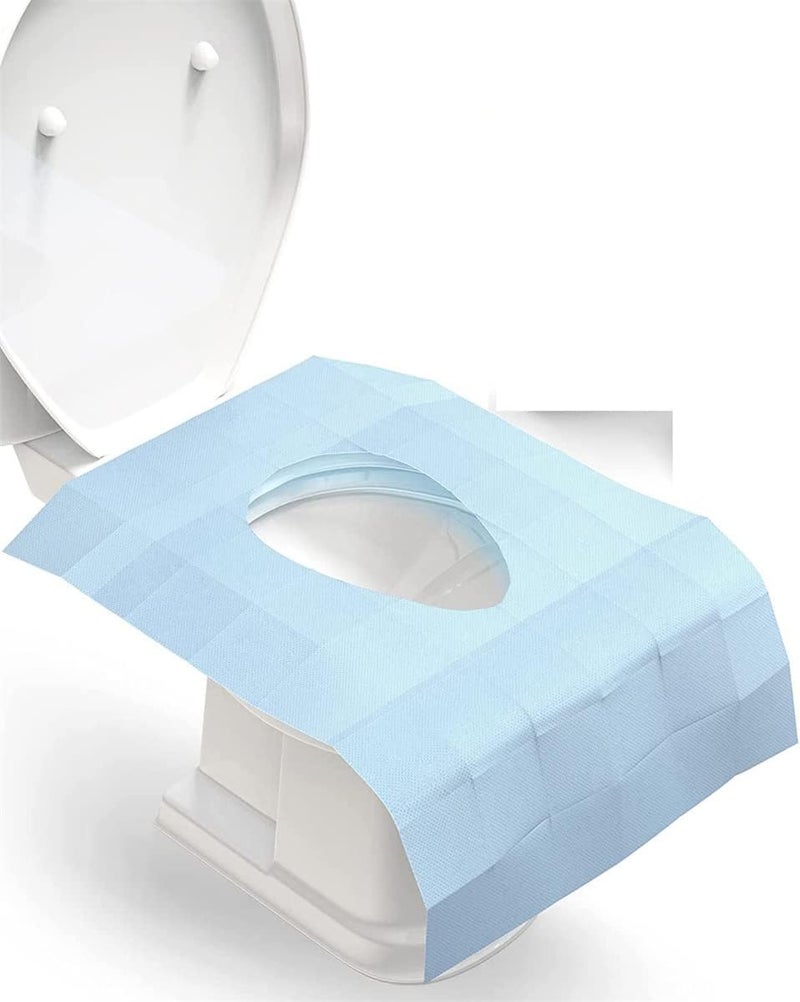 Nan (20 Pack) Disposable Toilet Seat Covers - 100% Waterproof for Adults and Kids - Travel Accessories for Public Restrooms, Airplane, Camping (40*60cm), Blue - Image 1