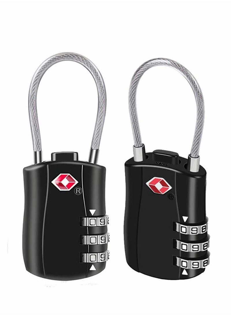 Y&D Travel Luggage Locks 2 Pcs, Combination Padlock for Luggage, Suitcases, Backpacks, Duffle Bag Laptop Camera  - Image 1