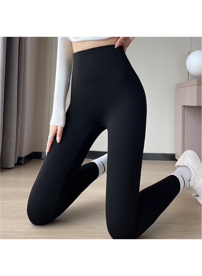 LANG SHA Langsha Shark Leggings For Women, Autumn And Winter Thickened Lambswool Base Layer Pants, High-waisted Tummy Control Lifting, Elastic Tight-fitting Yoga Pants For Outer Wear - Image 2