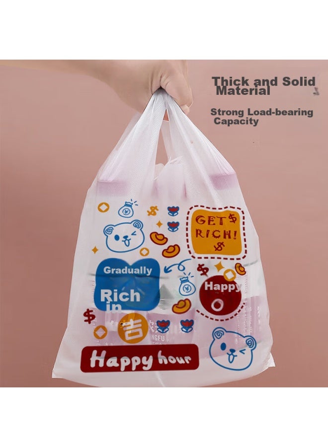MR. Miaoran Vest-style Garbage Bags, 100 Count, Single Layer, 1.5 Microns Thick, 26*42cm, Cartoon Plastic Bags, Handheld Shopping Bags, Packaging And Storage Bags - Image 3