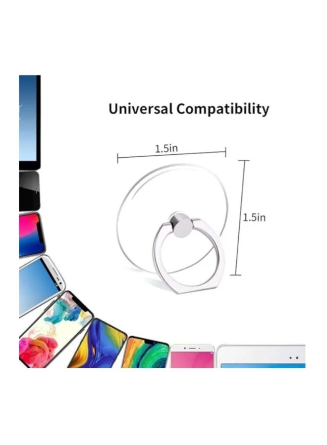 Cell Phone Ring Holder Stand Transparent Finger Grip Loop 360 Degree Rotation Finger Ring Stand (Black Sliver Gold Rose Gold ) - Image 4