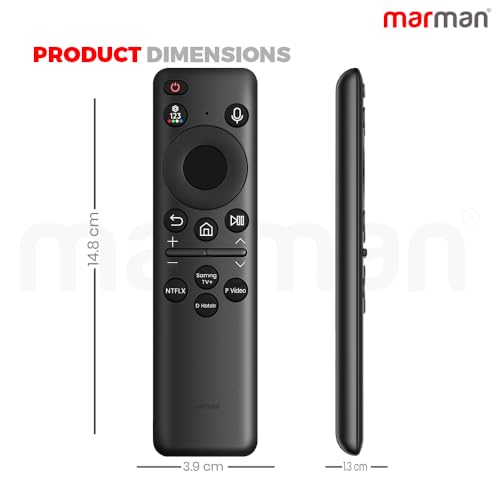 marman® Compatible with Samsung Smart TV Remote Control RM-G2600 Model Suitable for Neo QLED OLED QLED Crystel UHD Series Television with Bluetooth Voice Command Feature - Pairing Must ! - Image 4