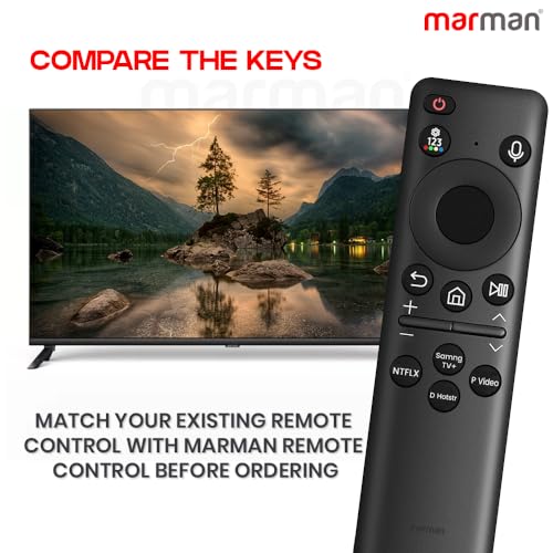 marman® Compatible with Samsung Smart TV Remote Control RM-G2600 Model Suitable for Neo QLED OLED QLED Crystel UHD Series Television with Bluetooth Voice Command Feature - Pairing Must ! - Image 2