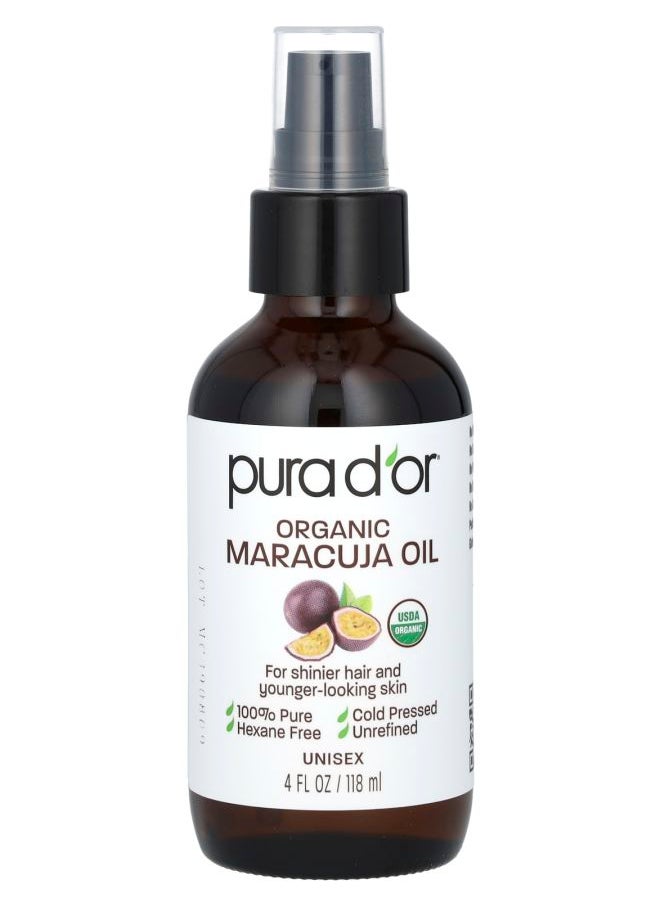 Pura d'or - Organic Maracuja Oil 4 fl oz (118 ml) - Image 1
