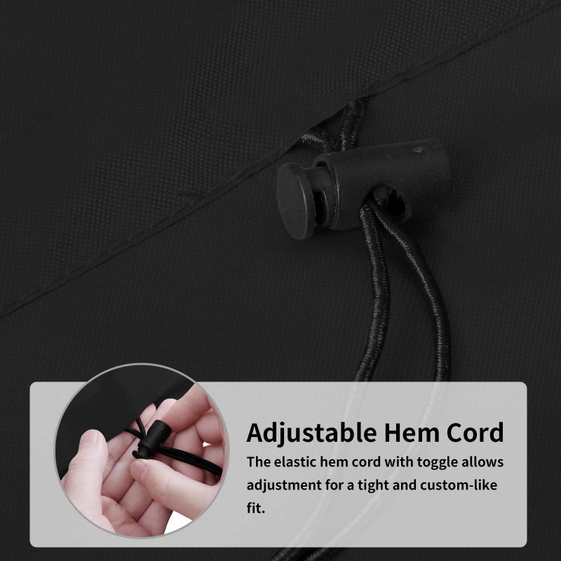 Easy-Going Outdoor Fire Pit Cover Square 32"Lx32"Wx24"H, Durable Outdoor Gas Firepit Cover, Waterproof and Weatherproof Cover for Fire Pit, Black - Image 5