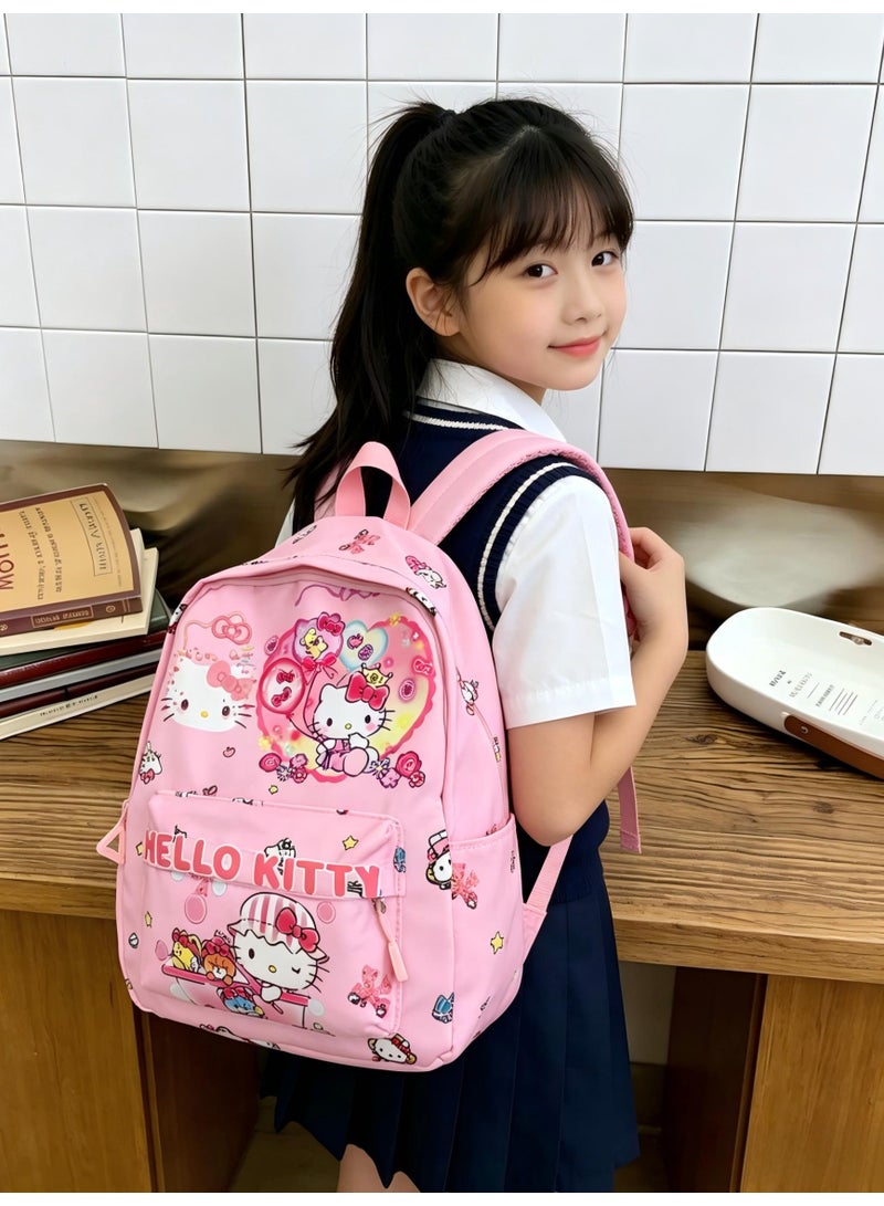 Hello Kitty Kids' Pink Backpack with Cartoon Print - Image 2