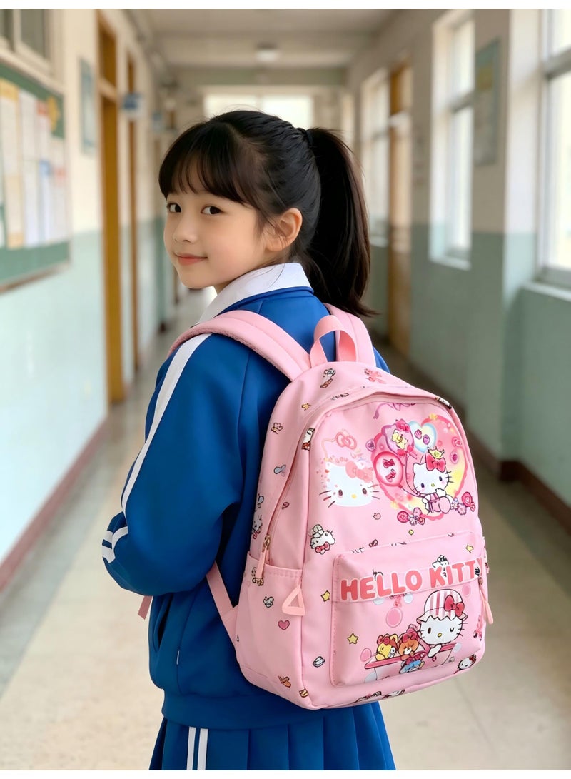 Hello Kitty Kids' Pink Backpack with Cartoon Print - Image 4