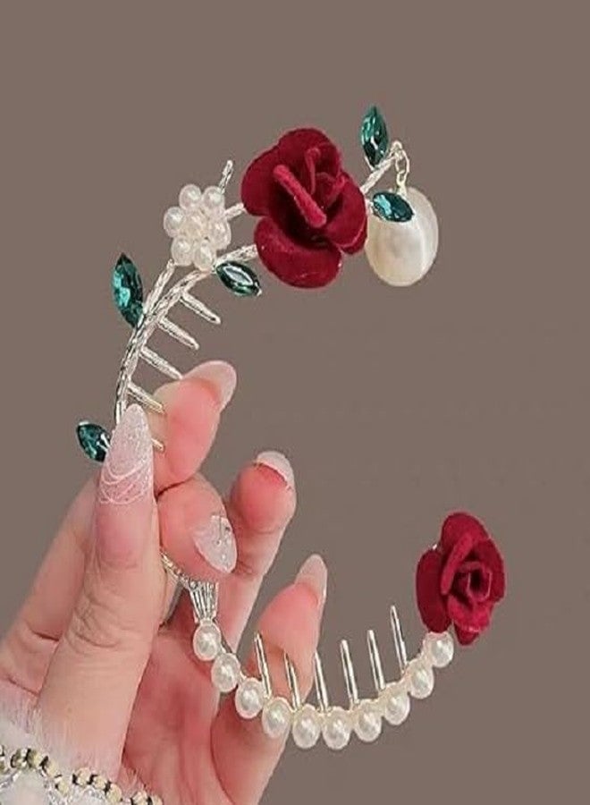 glimm style rose shape hair clip high ponytail woman hairpin female hair accessories elegant wedding party hair claw barettes and hair clip for girls cute hair claw - Image 4