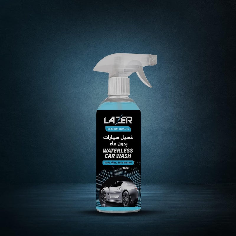 LAZER WATERLESS CAR WASH 16 Oz(500ml) EASY WATERLESS DETAILING SPRAY – NO SOAP OR WATER NEEDED JUST SPRAY & WIPE - SAFE FOR CARS, TRUCKS, SUVs, MOTORCYCLES, RVs &MORE - Image 5