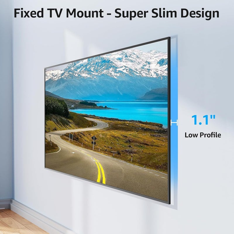 MOUNTUP Large Fixed TV Wall Mount for 50”-120" TVs up to 220 LBS, Low Profile Heavy Duty TV Mount Space Saving, Fits 16", 24", 32” Studs One-Piece Wall Bracket for Max VESA 950x600mm MU0097 - Image 4