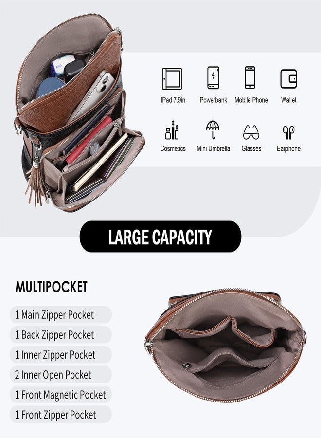 FALAN MULE Crossbody Bags for Women Trendy Soft Leather Hobo Purses Shoulder Handbags With Tassel - Image 3