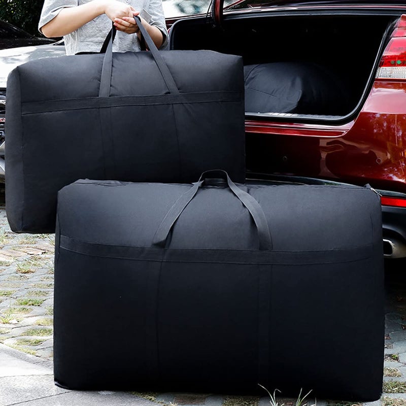 IWEIK Multipurpose Extra Large Heavy Duty Storage Bags Duffle Bags for Space Saving Moving Storage (60Gal/230L, Black) - Image 3