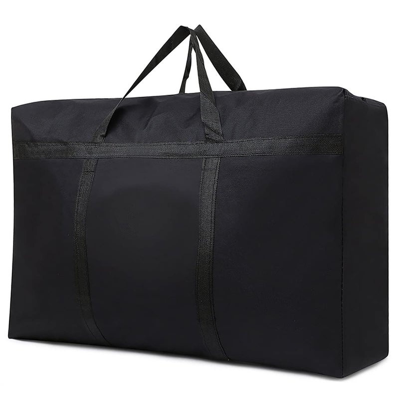 IWEIK Multipurpose Extra Large Heavy Duty Storage Bags Duffle Bags for Space Saving Moving Storage (60Gal/230L, Black) - Image 1